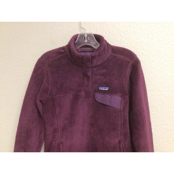 Patagonia Re Tool Snap T Polartec Fleece Pullover Snap-T Womens Sz Small Purple - Picture 3 of 11